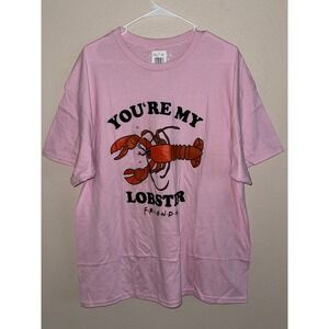 Friends TV Show Youre My Lobster Pink Graphic T-Shirt XL New J5000WPJ1508